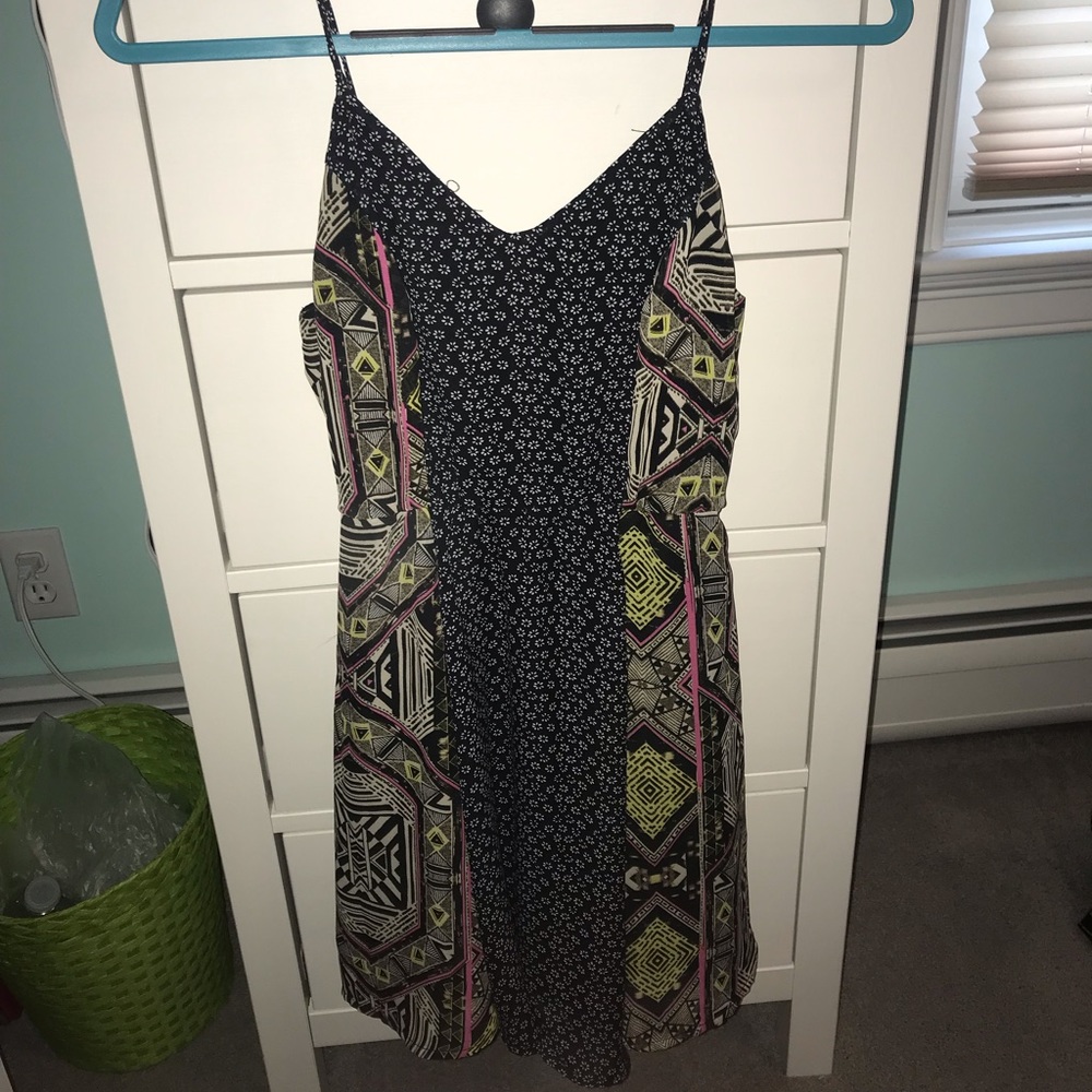 Spaghetti strap pattern printed dress